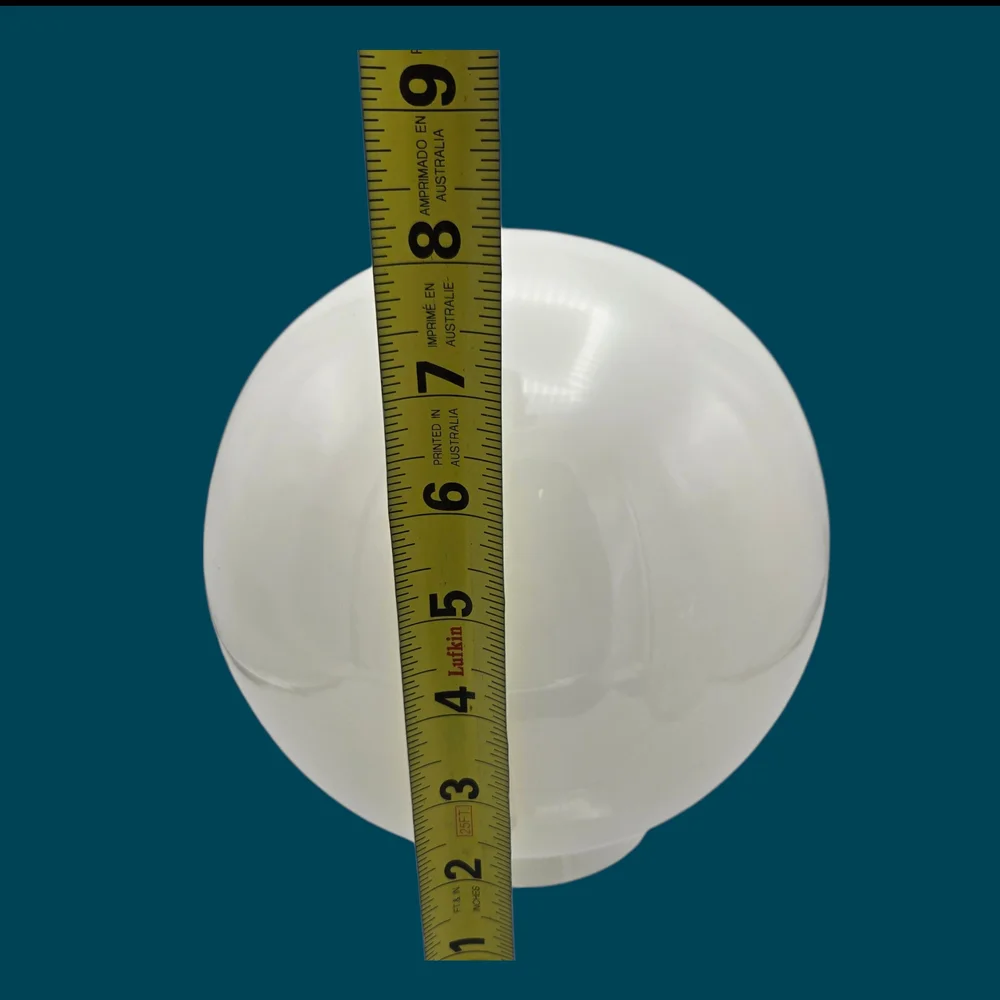 Vintage White Glass Barbers Pole Globe Light Shade